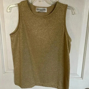 Vintage~Bob Mackie Studio Gold Dress Top NWOT SZ Small